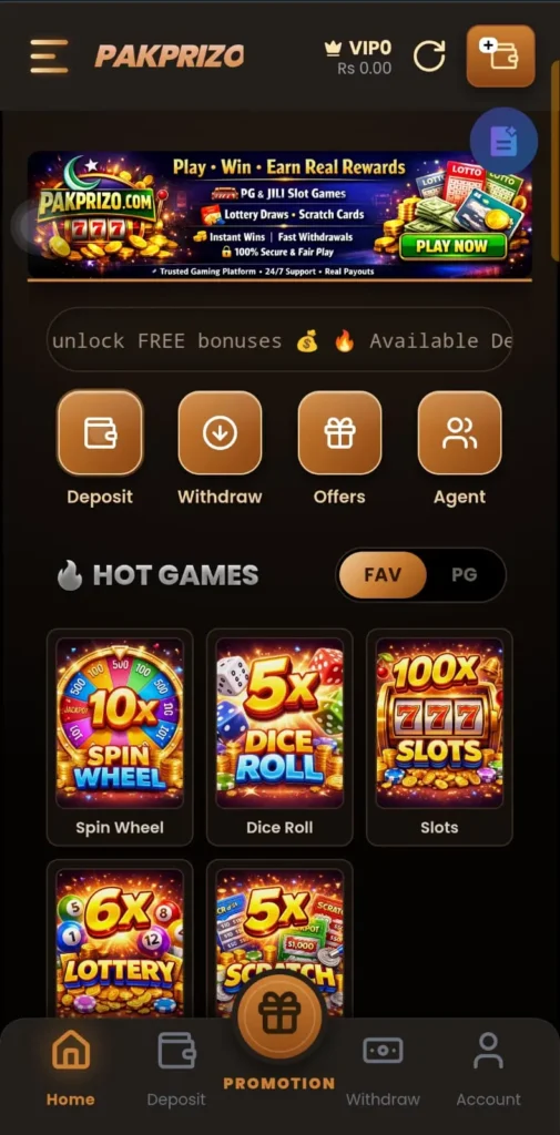 Pak Prizo Game